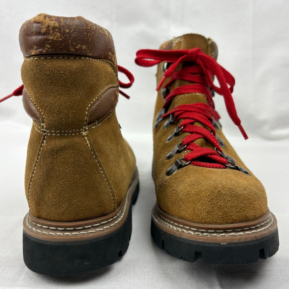 Vintage Kinney Colorado Mountaineering Boots Size 8 Womens Tan Suede 70s Hiking - Picture 6 of 17